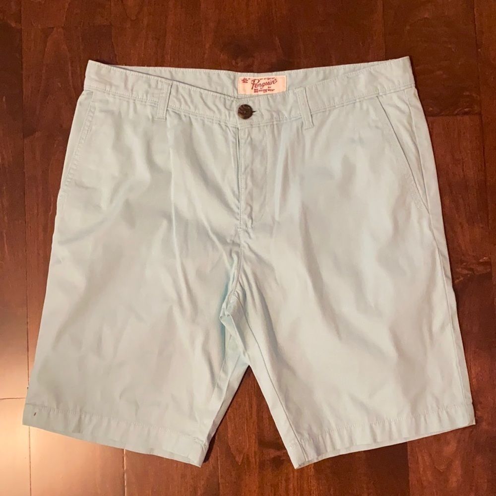 Light blue penguin shorts -more vibrant in person